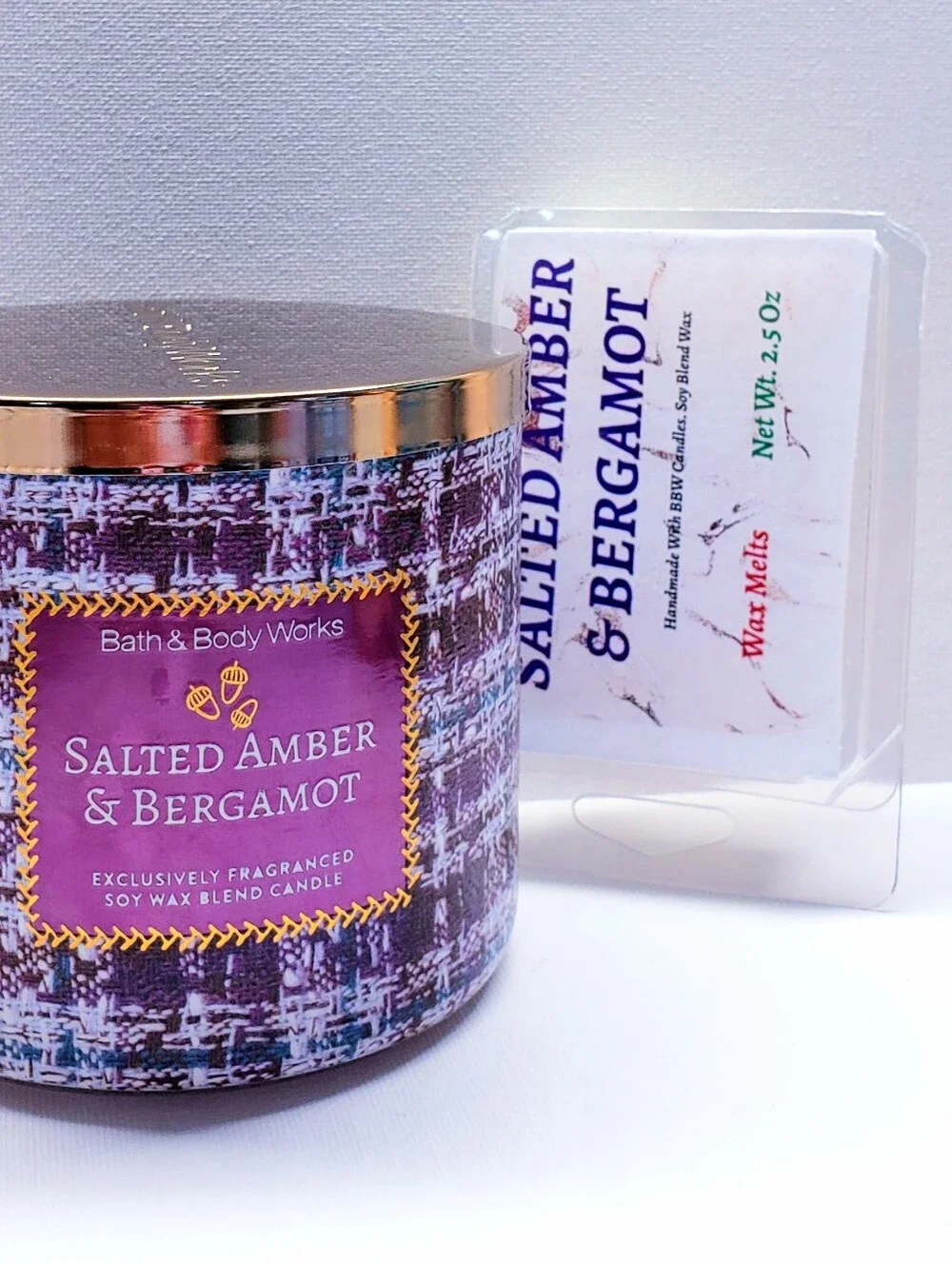 SALTED AMBER & BERGAMOT -Bath & Body Works Candle Wax Melts- $8 per pack